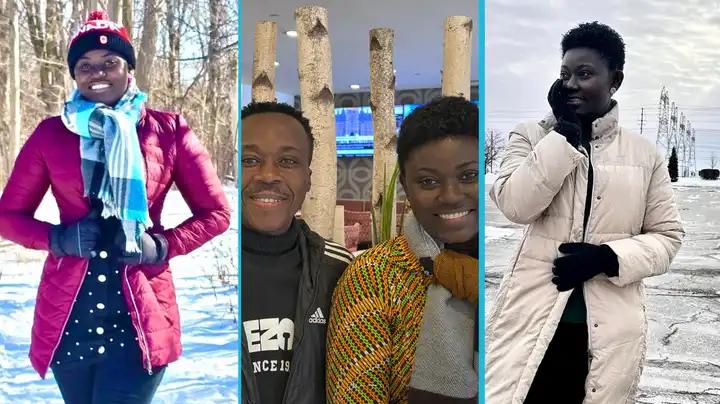 Afua Asantewaa Speaks With Canadian Accent, Steps Out in the Snow with Husband