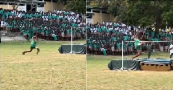 Social media users hail physically-challenged student for incredible high-jumps at Auguco ‘inter-houses’ games
