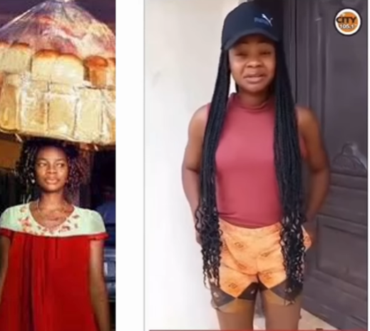 Former bread seller, Olajumoke, shares her educational journey as she returns to school (video)