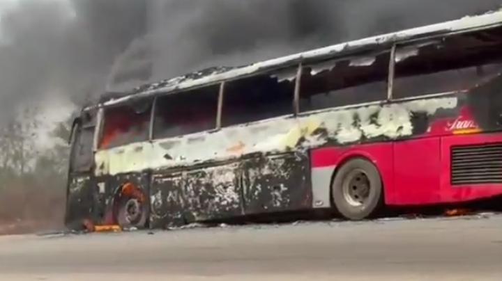 Two People Burned to Death After A Bus Was Set Ablaze