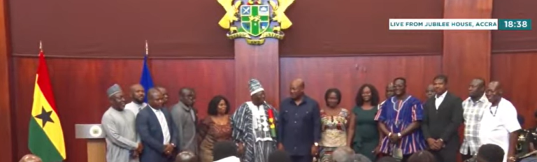 Mahama swears in Sophia Akuffo, 30 others as Council of State members