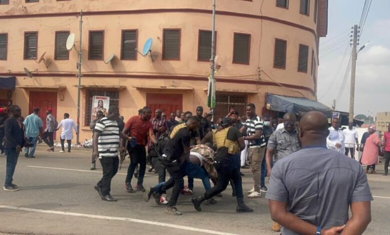 The Police arrest supporters at Ashanti Council of State election re-run