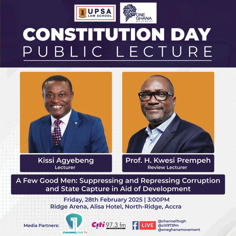 OneGhana Movement, UPSA Law School announce fifth annual Constitution Day lecture