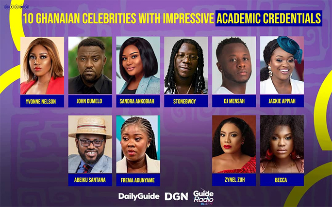 10 Ghanaian Celebrities With Impressive Academic Credentials 