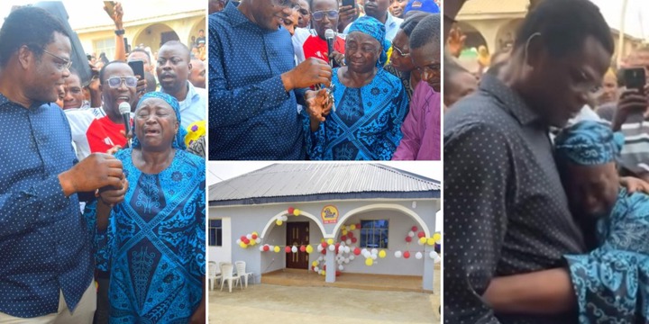 Actress Iya Niwe in tears as Oriyomi Hamzat gifts her well-furnished apartment [VIDEO]
