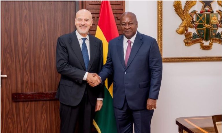 Eni’s CEO pays courtesy call on Mahama