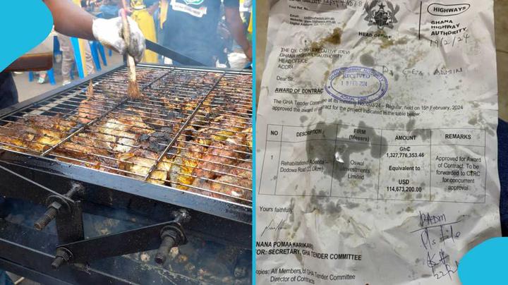 Kebab Seller Wraps Suya in Alleged GH₵1.1 Billion Road Contract, Sparks Public Outrage