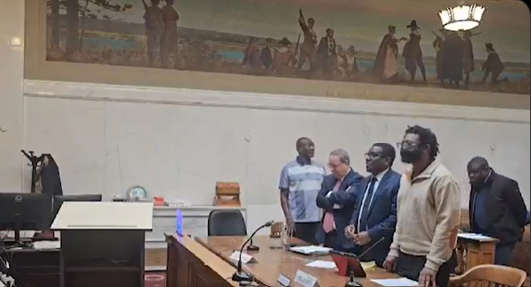 Watch video of Anas in US court with Kennedy Agyapong without his usual mask