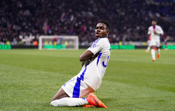 Watch highlights of Ernest Nuamah’s two goals in Lyon’s win in Europa League