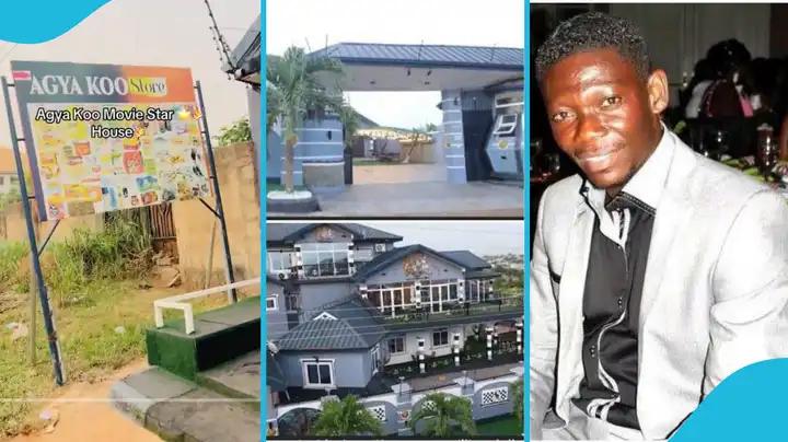 Ghanaian Actor Agya Koo Opens Small Provision Shop In Front Of His Mansion: Agyaa Koo Store