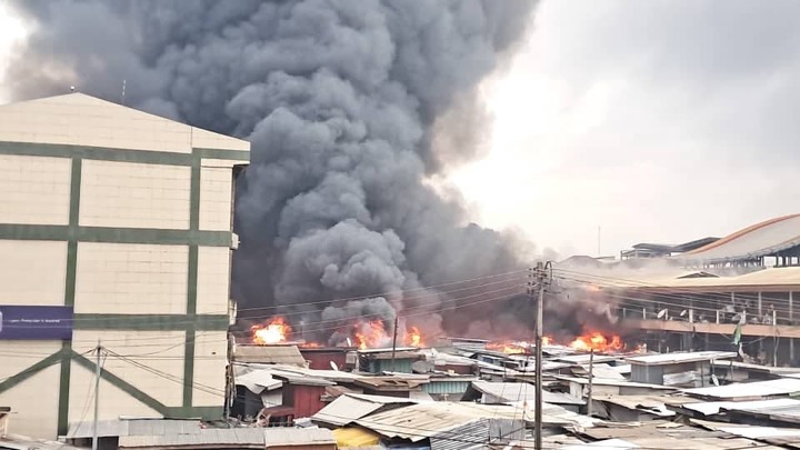 Fire ravages shops at Adum Market in Kumasi
