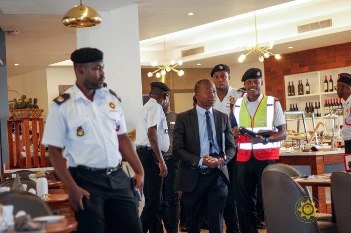 GNFS officers hold fire safety inspection at hotels, pubs and malls