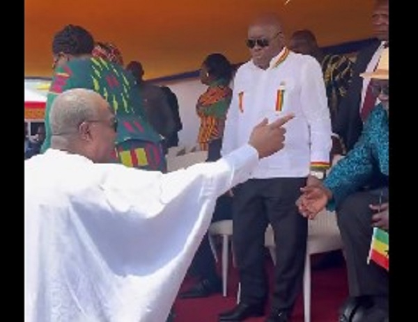 Watch the moment Akufo-Addo met Mahama at 68th Independence Day celebration