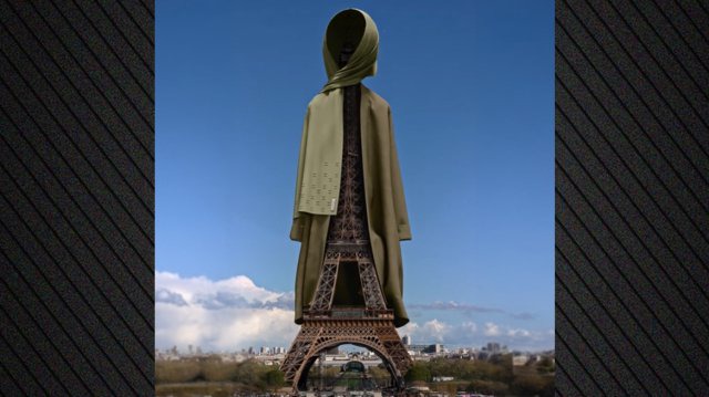 Reactions in France to Dutch clothing company that “dressed” the Eiffel Tower in hijab