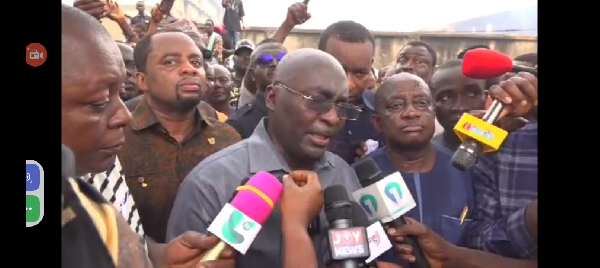 Bawumia donates 2 billion old cedis, cement to Adum Blue Light fire victims