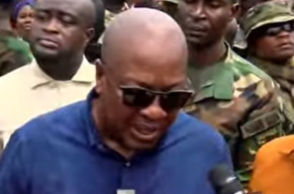 President John Mahama storms fire-ravaged Adum Market
