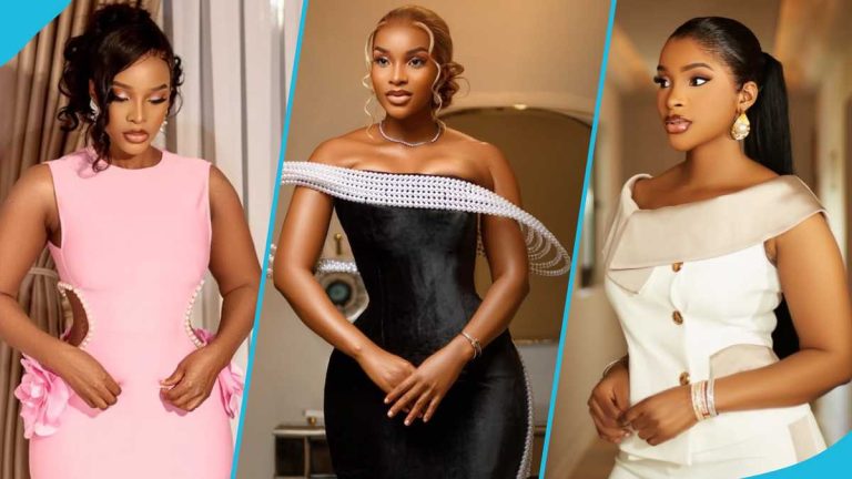 Benedicta Gafah Looks Exquisite in a Black Gown Designed With Pearls at Richard Armah Quaye’s Party