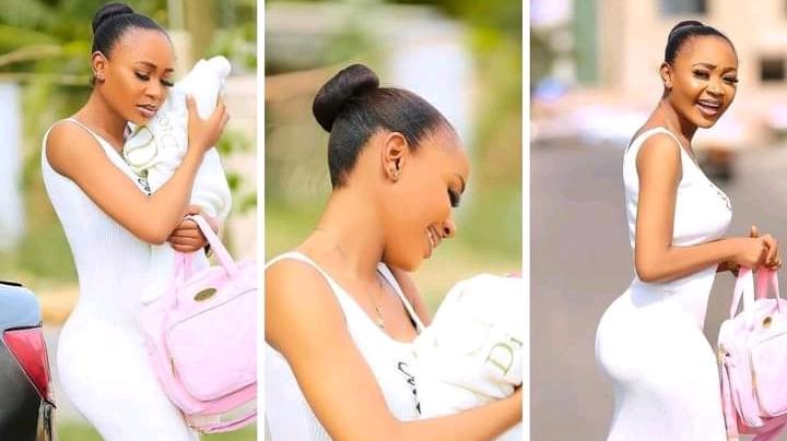 Social Media Sensation Akuapem Poloo Spotted with Her Newborn for the First Time