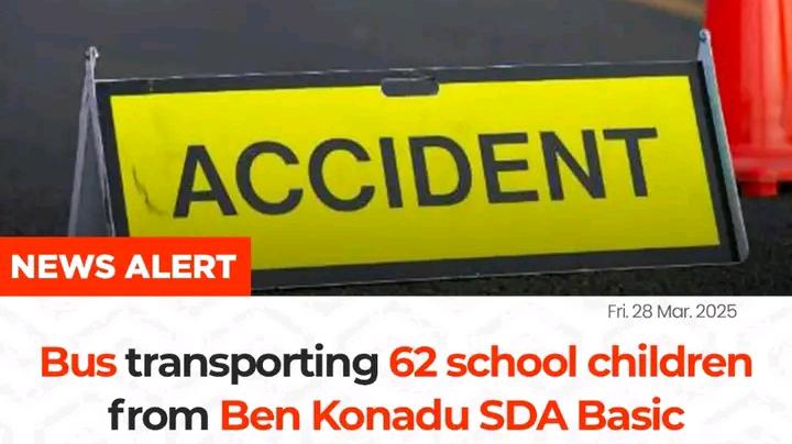Tragedy on Adukrom-Somanya Road Bus Carrying 62 School Children Involved in Fatal Accident