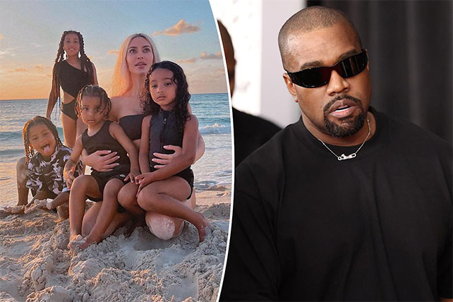 Kanye West Blows Hot Over Kim Kardashian’s Control Of His Children