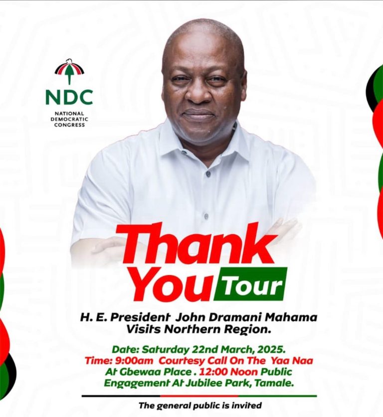 Mahama to embark on ‘Thank You’ tour today