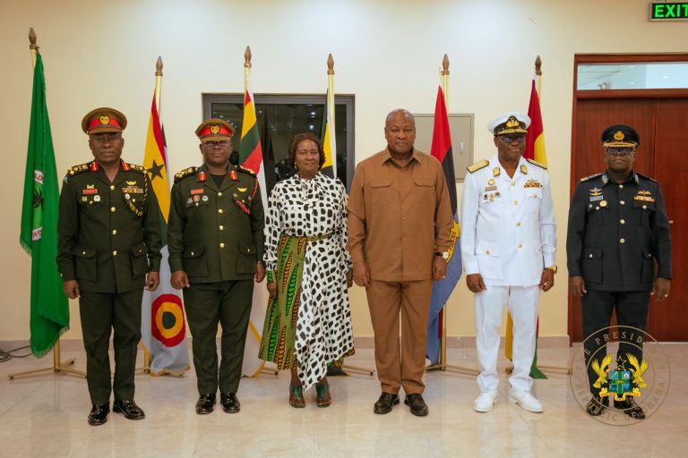 President promotes Chief of Defence Staff, Service Chiefs, Chief of Staff of Ghana Armed Forces