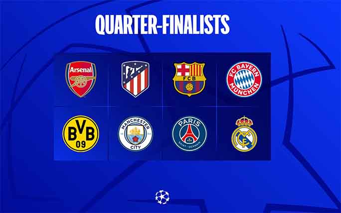 8 Teams Through UCl Quarter- Finals