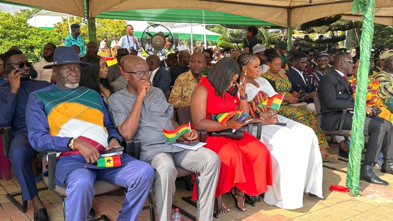 Akufo-Addo, Kufuor meet Mahama at Ghana’s 68th Independence Day Celebration Parade dignitaries  