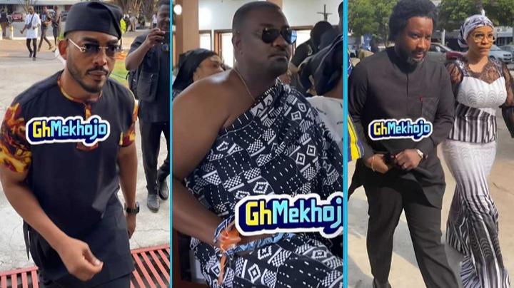 John Dumelo, Top Ghanaian Celebrities Spotted At Actor’s Late Father’s Funeral