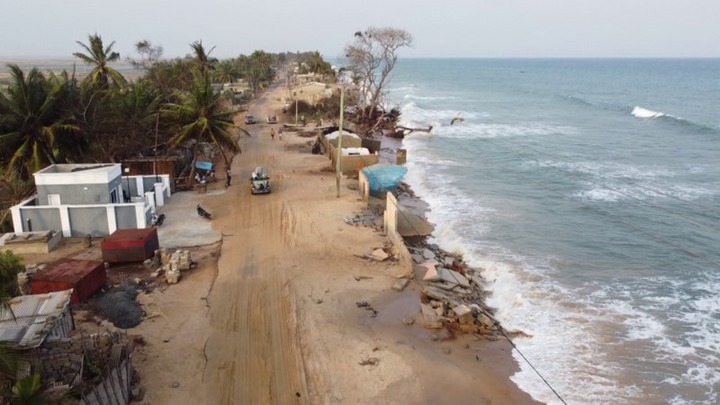 Mahama visits Volta Region tidal wave victims after Independence Day celebration