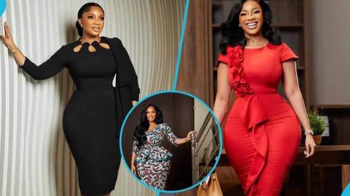 Serwaa Amihere Looks Ethereal in a Beaded African Print Kaba And Long Skirt