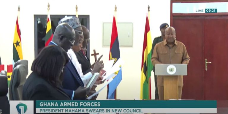 Mahama swears in Armed Forces Council members