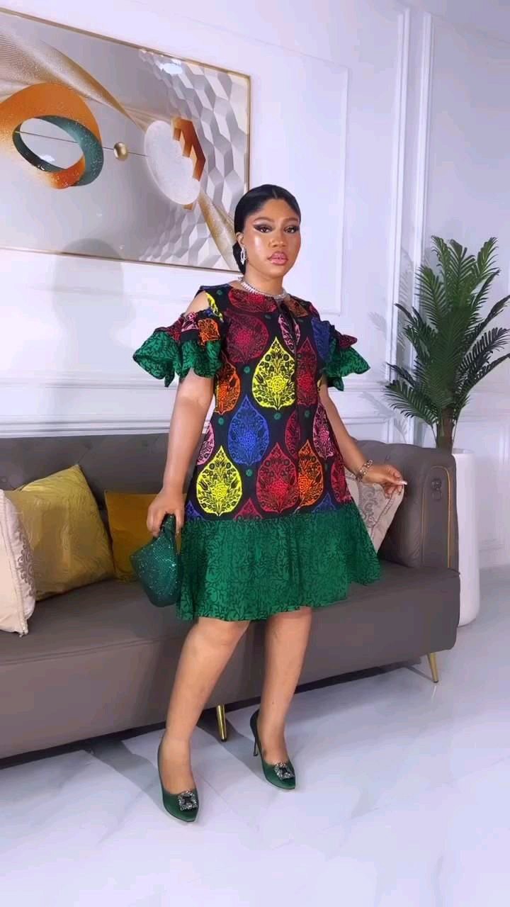 Latest and Simple Ankara Short Dresses for Ladies