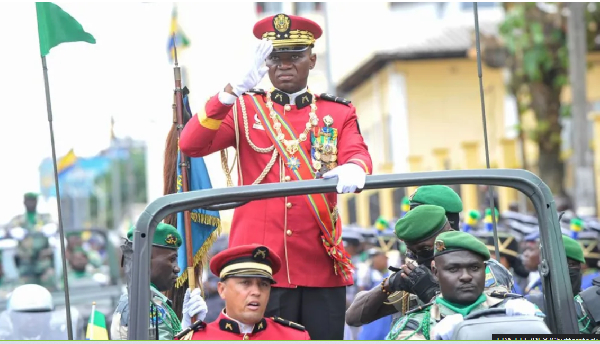 Gabon’s coup leader eyes election victory