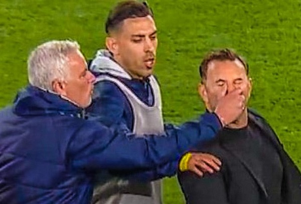 Jose Mourinho banned after for pinching Galatasaray manager’s nose