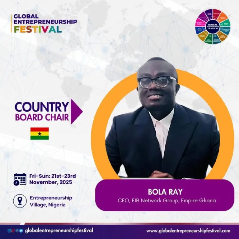 Bola Ray named Country Board Chair for Ghana at Global Entrepreneurship Festival 2025