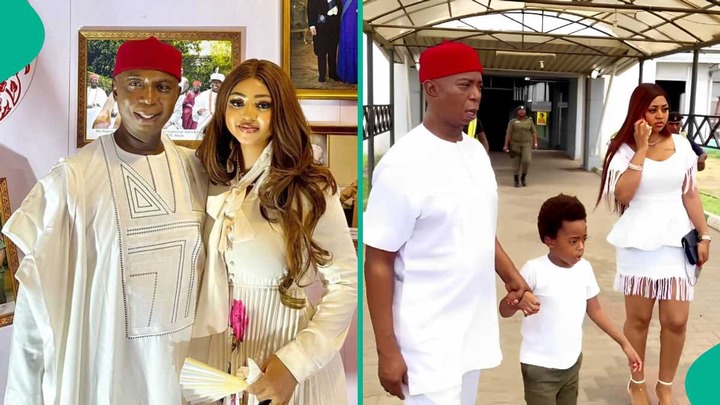 Regina Daniels Steps Out With Hubby And Sons After Long Break, Sparks Reactions: “Hope na New Video”