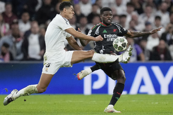 Watch highlights of Thomas Partey’s stunning performance against Real Madrid in Arsenal’s 2-1 win