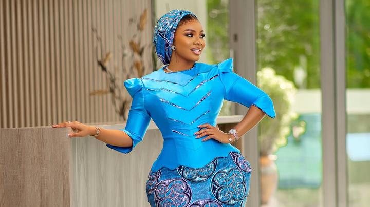 Serwaa Amihere Slays In Stylish Blue Kaba And Slit