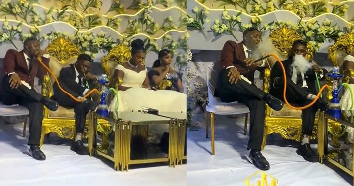 Moment Groom and Groomsman Casually Vapǝd at Their Wedding Party (VIDEO)