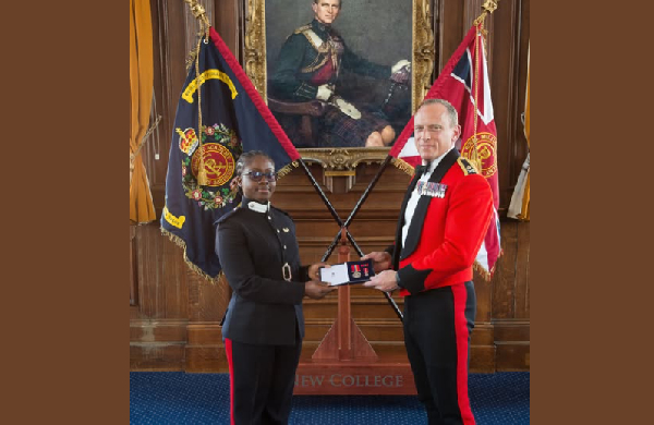 Ghanaian officer cadet at Royal Military Academy in UK awarded Sandhurst Medal