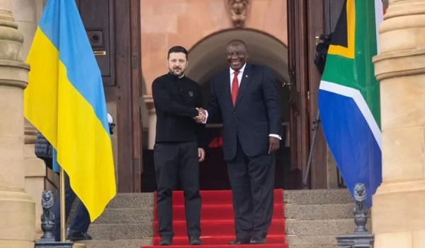Zelensky cuts short South Africa visit after Russian attack on Kyiv