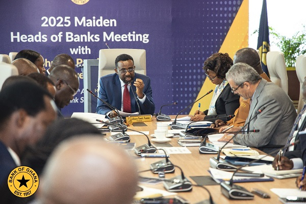 BoG Governor calls for collaboration, innovation in Post-MPC meeting with bank CEOs