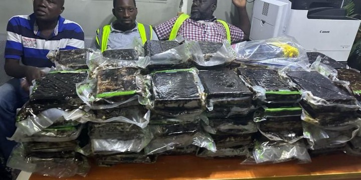 NACOC intercepts 73 slabs of suspected cocaine at Swiss Port; 4 arrested