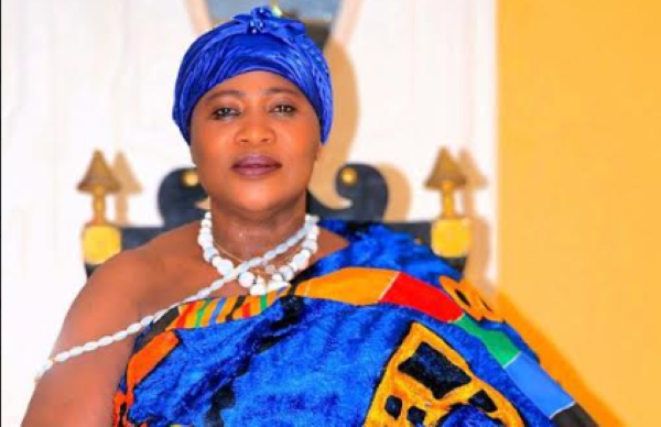 Nana Konadu Yiadom assists students of Anyiman Roman and Methodist Primary Schools