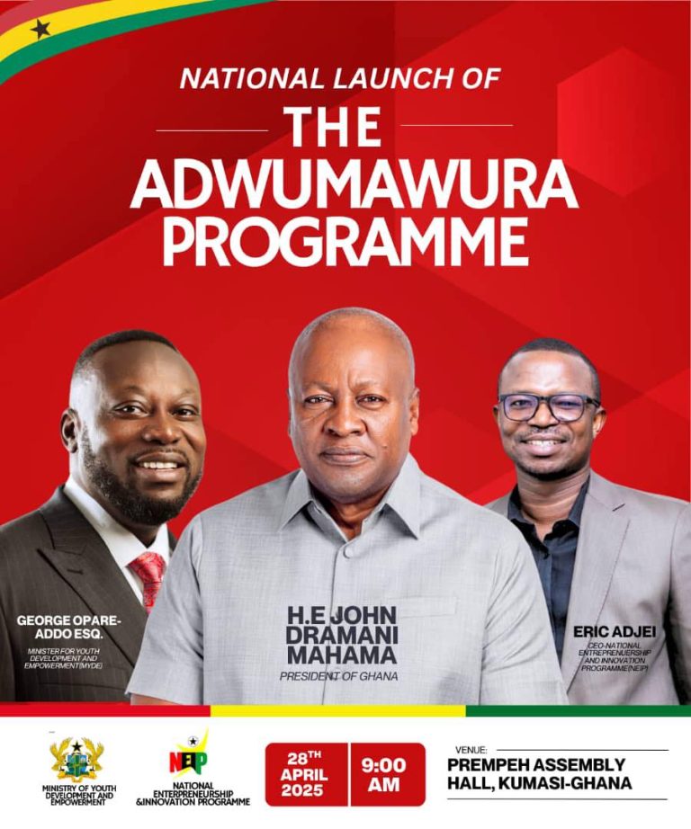 President Mahama to launch Adwumawura Programme  Monday