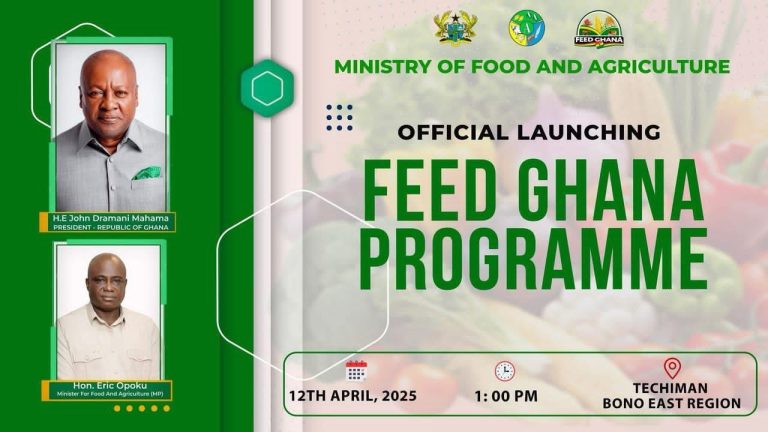 Feed Ghana Programme to be launched April 12