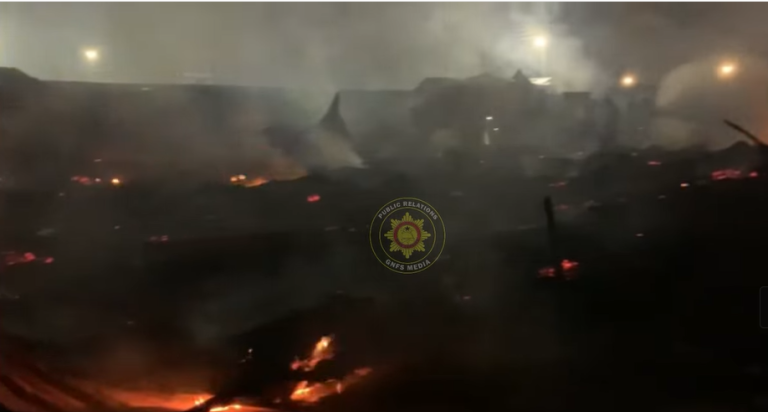 Deadly blaze at Madina Redco wipes out 150 structures, claims one life