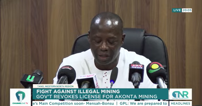 Lands Minister weeps while detailing galamsey wreckage in Tano Nimri Forest