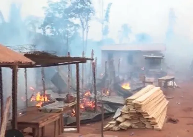 Soldiers Raid Subri Galamsey Site, Destroy Settlement Of 10,000 Residents